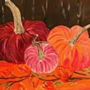 Velvet Pumpkins Art Print