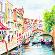 Venice Canal Boscolo Venezia Art Print