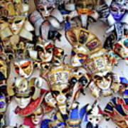 Venice Carnival Masks Art Print