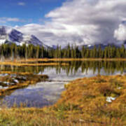 Vermilion Lake And Forest - Banff National Park - Alberta - Canada Art Print
