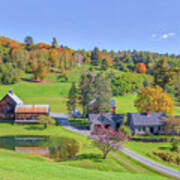 Vermont Fall Colors At The Pomfret Sleepy Hollow Farm Art Print