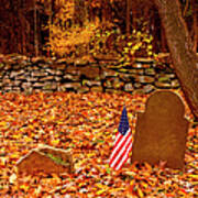 Veteran Grave, Old Weathered Tombstone - 505 Art Print