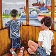 Victoria Harbor Ferry Art Print