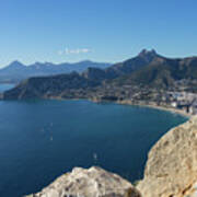 View Of The Mediterranean Coast And Cliffs Art Print