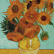 Vincent Van Gogh Sunflowers Sun Flowers Art Print