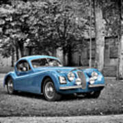 Vintage 1954 Jaguar Xk120 Art Print