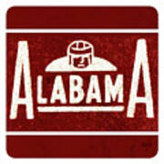 Vintage Alabama Football Player Art Art Print