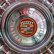 Vintage Cadillac De Ville Convertible 1967 Wheel With Emblem Art Print