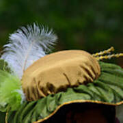 Vintage Hat With White Feather Art Print