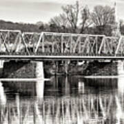 Vintage New Hope Lambertville Bridge In Pennsylvania Art Print