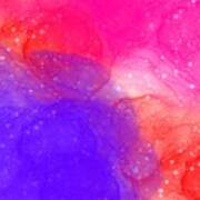 Viored - Artistic Colorful Abstract Liquid Watercolor Digital Art Art Print