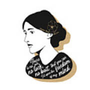 Virginia Woolf Graphic Quote Ii Art Print