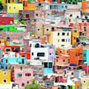 Viva Mexico Collection - Guanajuato Colorful City I I I Art Print