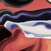 Volcano Waves Art Print