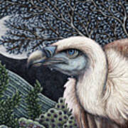 Vulture Moon Art Print