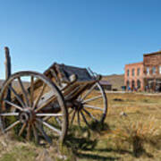 Wagon At Bodie Ghost Town Art Print
