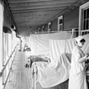 1910's Walter Reed Hospital Influenza Ward Old Photo 13" x 19" Reprint
