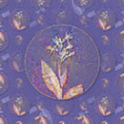 Water Canna Geometric Mosaic Pattern In Veri Peri N.0430 Art Print