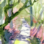 Watercolor A Single Pathway Painting Art Print