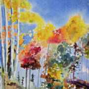 Watercolor - Cheerful Autumn Art Print