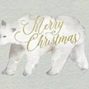 Watercolor Polar Bear Art Print