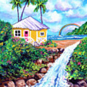 Waterfall Cottage Art Print