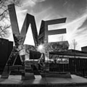 We Are Sculpture At Penn State University In Black And White Art Print