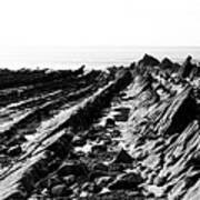 Welcombe Mouth Beach North Devon South West Coast Path Black And White 2 Art Print