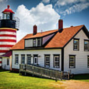West Quoddy Lighthouse And Keeper's House Art Print