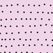 Whimsical Black Polka Dots On Pink Art Print