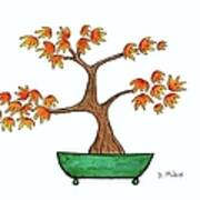 Whimsical Japanese Maple Bonsai Tree Art Print