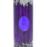 White And Violet Cylinder With Blue Oval Art Print