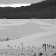 White Sands New Mexico Bw Art Print