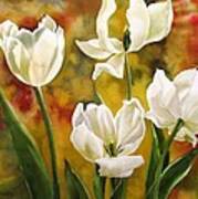 White Tulips Art Print