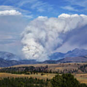 Wildfires In Yellowstone Art Print