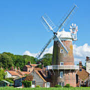 Windmill At Cley Next The Sea, Norfolk, England Art Print