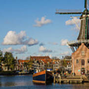 Windmill In Haarlem Holland Art Print