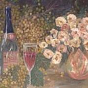 Wine And Roses Art Print