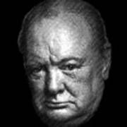 Winston Churchill Portrait Art Print