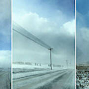 Winter Drive Triptych Art Print