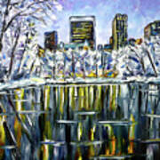 Winter In Central Park Art Print