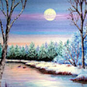 Winter Moon Art Print