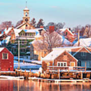 Winter Snowfall In Portsmouth Art Print