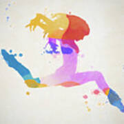 Woman Dancing In Color Art Print