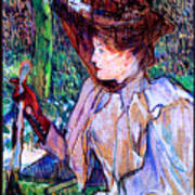 Woman With Gloves Honorine Platzer 1891 Art Print