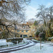 Wootton Oxfordshire In The Snow Art Print
