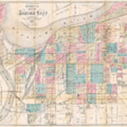 Wright s Map of Kansas City Compiled and Drawn Carl Gothe Grote Kansas City Mo Chicago Painting by H R Page - Pixels