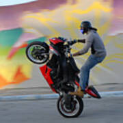 Wynwood - Motorbike Rider, Wynwood District, Miami, Florida Art Print