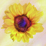 Yellow Sunflower Happiness Art Print