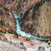 Yellowstone River And Canyon Art Print
